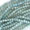 Natural Matte Blue Amazonite Round Beads 15