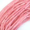 13mm natural pink rose quartz tube beads 15.5