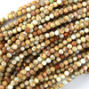 Brown White Sea Sediment Jasper Round Beads 15.5