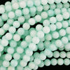 Greenish Blue Colored Quartz Round Beads 15