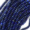 Blue Lapis Lazuli Rondelle Button Beads Gemstone 15
