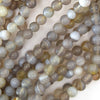 Natural Gray Stripe Agate Round Beads Gemstone 15
