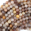Natural Faceted Lavender Crystal Quartz Round Beads 15
