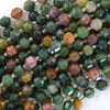 Natural Indian Agate Prism Double Point Cut Faceted Beads 15.5