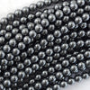 Silver Terahertz Round Beads Gemstone 15
