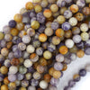 Natural Purple Flower Jasper Round Beads 15.5