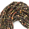 Natural Matte Australian Flower Agate Round Beads 15.5