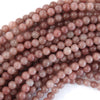 Natural Plum Purple Jade Round Beads Gemstone 15