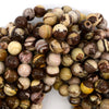 Natural Brown Zebra Jasper Round Beads Gemstone 15.5