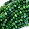 Dark Green fire Agate Round Bead Gemstone 15