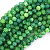Natural Green Chalcedony Round Beads Gemstone 15.5