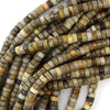 6mm silver leaf jasper heishi beads 15.5