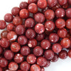 Red Fire Agate Round Beads Gemstone 15