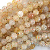 Natural Orange Biotite Round Beads Gemstone 15
