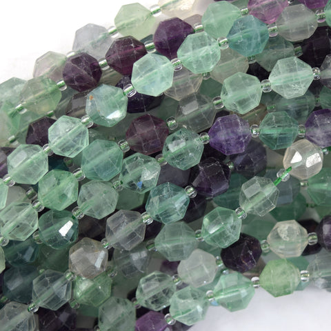 4mm natural multicolor fluorite heishi disc beads 15.5" strand 2x4mm
