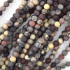 Natural Matte Porcelain Jasper Round Beads 15.5