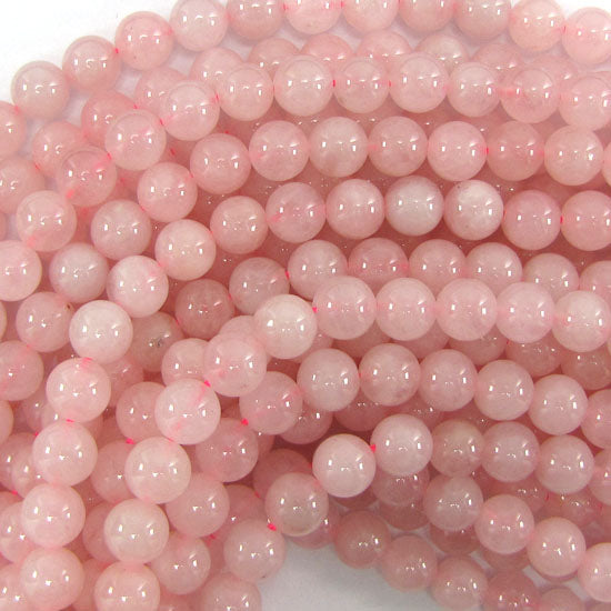 Pink Rose Quartz Round Beads Gemstone 15" Strand 4mm 6mm 8mm 10mm 12mm