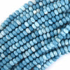 Blue Larimar Quartz Rondelle Button Beads Gemstone 15
