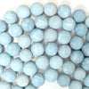 Matte Blue Larimar Quartz Round Beads 15.5
