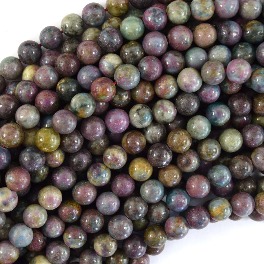Natural Ruby Fuchsite Round Beads Gemstone 15.5" Strand Fuschite 6mm 8mm 10mm