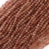 Natural Faceted Strawberry Quartz Round Beads 15