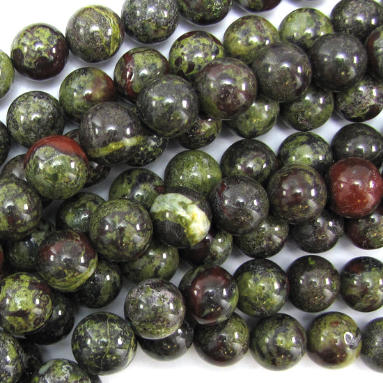 Natural Dragon Blood Jasper Round Beads 15" Strand 4mm 6mm 8mm 10mm 12mm