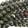 Natural Dragon Blood Jasper Round Beads 15