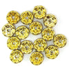 15 8mm gold plated rhinestone rondelle beads clear findings