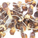 19-34mm natural brown rock crystal nugget beads 15.5