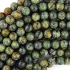 Natural Jungle Green Jasper Round Beads Gemstone 15