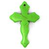78mm green turquoise cross pendant bead