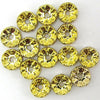 15 10mm gold plated rhinestone rondelle beads clear findings