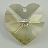 2 pieces 18mm Swarovski crystal heart pendant 6202 silver shade
