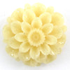 6 pieces 30mm synthetic cream coral carved chrysanthemum flower pendant bead