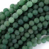 Natural Matte Green Aventurine Round Beads 15