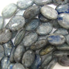 16x20mm blue kyanite flat oval beads 16