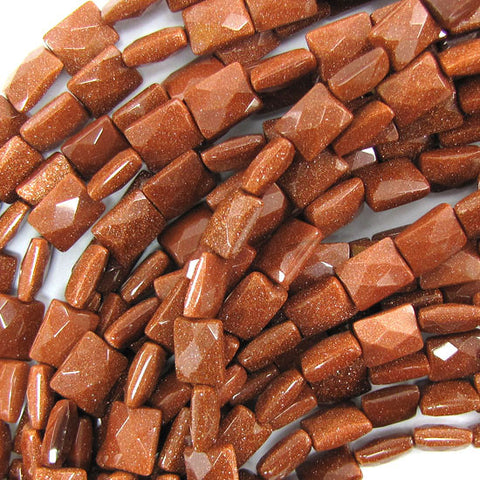 13mm goldstone side tube beads 15.5" strand