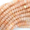 Natural Faceted Peach Aventurine Rondelle Button Beads 15