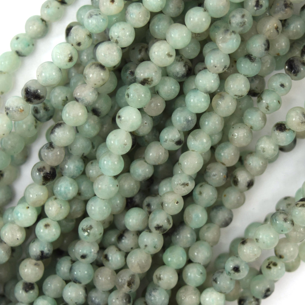 Natural Blue Kiwi Jasper Round Beads 15" sesame jasper 4mm 6mm 8mm 10mm 12mm