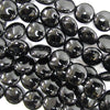 12mm black onyx coin beads 15.5