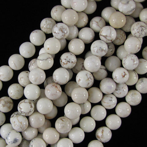 20mm white turquoise carved flower beads 16" strand
