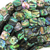 16mm abalone shell flat square beads 16