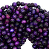 AA Purple Tiger Eye Round Beads Gemstone 15