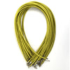 3mm yellow green silk cord necklace 18