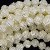 11mm white plastic pearl bicone beads 16
