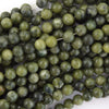 Natural Matte Green Taiwan Jade Round Beads 14.5