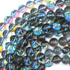 Blue Gray Mystic Aura Quartz Round Beads Gemstone 15