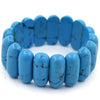 10x24mm blue turquoise stretch bracelet 7