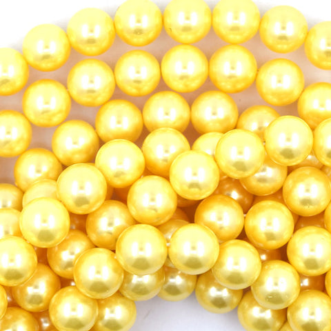 Red Shell Pearl Round Beads Gemstone 15.5" Strand 8mm 10mm