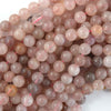 Natural Madagascar Lavender Rose Quartz Round Beads 15.5
